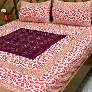 Printed Patchwork Embroidered Bed Sheet GN Design